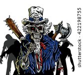 Zombie Uncle Sam Vector illustration 