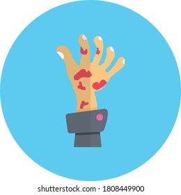 zombie vector flat color icon 
