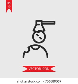 Zombie vector icon, illustration symbol