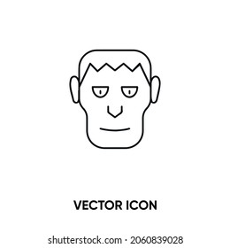 Icono vector zombi. Ilustración vectorial plana moderna y simple para sitio web o aplicación móvil.Símbolo de monstruo, ilustración de logotipo. Gráficos vectoriales perfectos para píxeles
