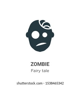 Zombie vector icon on white background. Flat vector zombie icon symbol sign from modern fairy tale collection for mobile concept and web apps design.