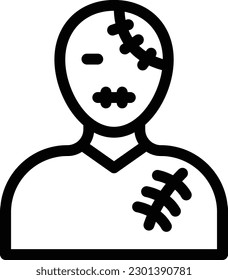 zombie  Vector illustration on a transparent background. Premium quality symmbols. Thin line vector icons for concept and graphic design.