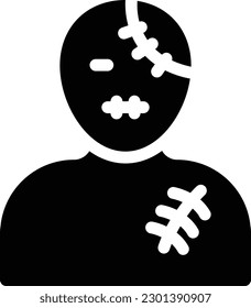 zombie  Vector illustration on a transparent background. Premium quality symmbols. Glyphs vector icons for concept and graphic design.