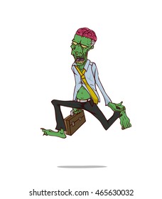 Zombie vector. Monster in Halloween night