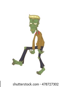 Zombie vector. Monster in Halloween night