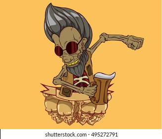 Zombie vector. Monster in Halloween night