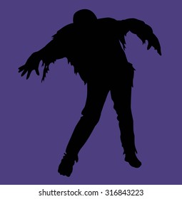 Zombie Vector Silhouette