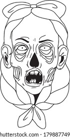 zombie vector tatoo illustration sticker