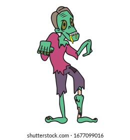 Zombie vector.Halloween. Design for a holiday, banners and postcards.