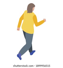 Zombie walking icon. Isometric of zombie walking vector icon for web design isolated on white background