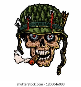 Zombie war vector illustration
