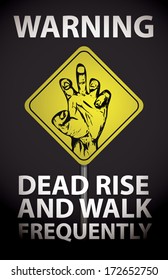 Zombie Warning Poster