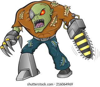 Zombie Warrior Vector Illustration Art