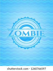 Zombie water representation style emblem.