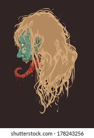 Zombie Woman With Broken Jaw