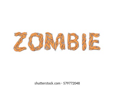 zombie word Maggot Text Effect