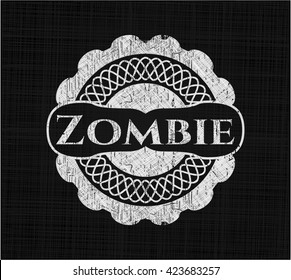 Zombie written with chalkboard texture