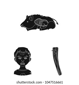 Zombies and Attributes black icons in set collection for design. Dead man vector symbol stock web illustration.