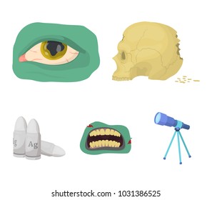 Zombies and Attributes cartoon icons in set collection for design. Dead man vector symbol stock web illustration.