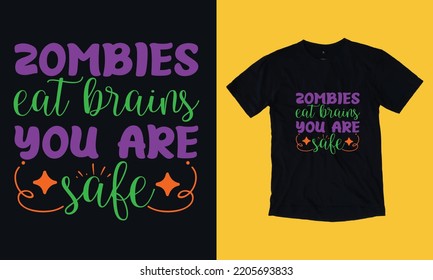 zombies eat brains you are safe - vintage t shirt design vector svg file template , st Patrick day , wine, graphic,  svg