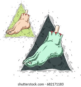 Zombie's foot.