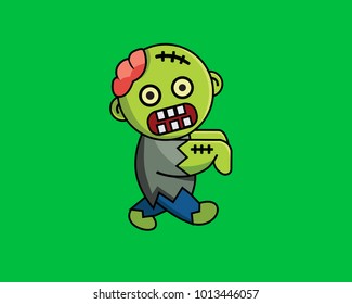 zombies funny spooky toothless character Street icon logo