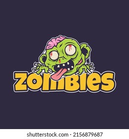 zombies logo mascot design cartoon