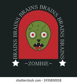 a zombies with rounded heads and writing on it
