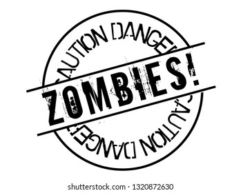 zombies stamp on white background. Sign, label, sticker.
