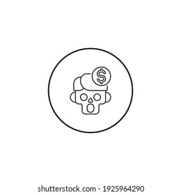 zombies style outline icon in background