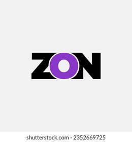 ZON initial letter monogram typography logo vector