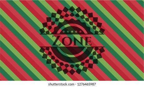 Zone christmas colors emblem.