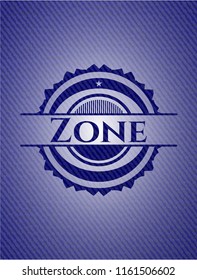 Zone emblem with jean high quality background