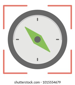 
Zone focusing flat icon. Focus range
