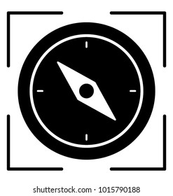 
Zone focusing glyph icon. Focus range
