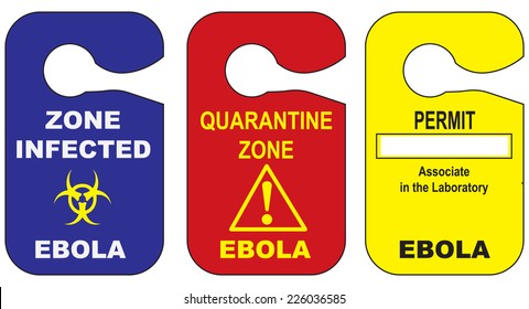 Zone infected with the Ebola virus. Vector illustration.