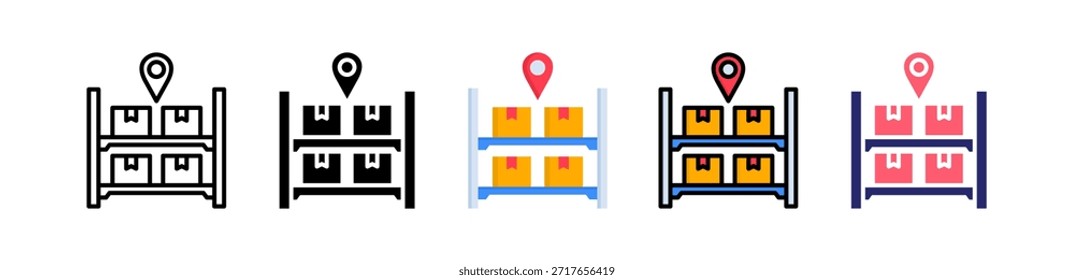 Zone Picking Multiple Style Icon Set Collection..