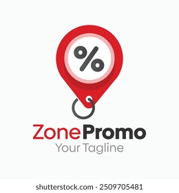 Entwurfsvorlage für Zonenpromo-Logo. Gut für Unternehmen, Agentur, Gemeinschaft und Organisation