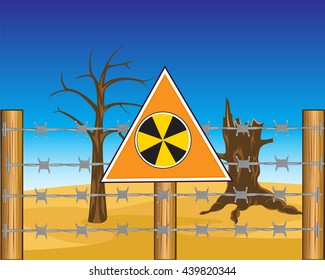 Zone to radioactive danger