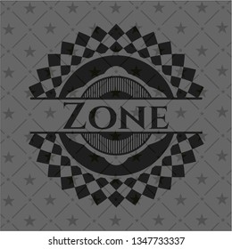 Zone retro style black emblem