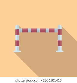 Zone road block icon flat vector. Transport place. Car parking