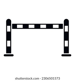 Zone road block icon simple vector. Transport place. Car parking