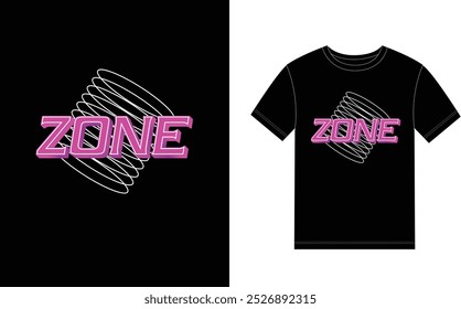 Zone vector print t shirt