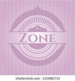 Zone vintage pink emblem