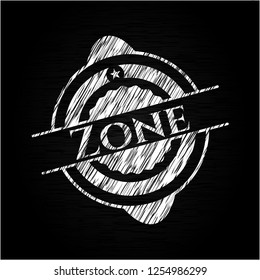 Zone written with chalkboard texture