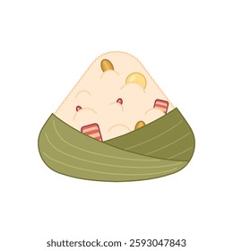 Zongzi is Chinese dish of rice with fillings wrapped in bamboo or reed leaf.