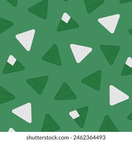 Zongzi dumplings background, Dragon Boat Festival traditional food backdrop, wallpaper. Line art vector illustration. Asian style design. Holiday banner, card, poster