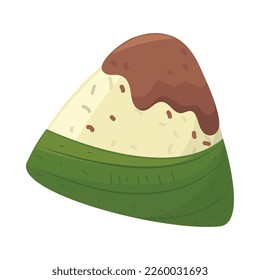 zongzi with sauce icon white background