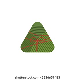 zongzi or sticky rice dumplings flat design vector illustration. traditional chinese cuisine