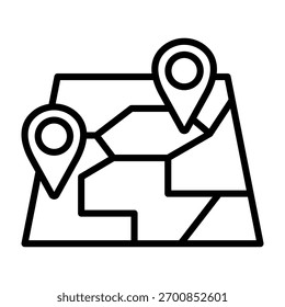 Zoning Icon Line Style Vector Illustration